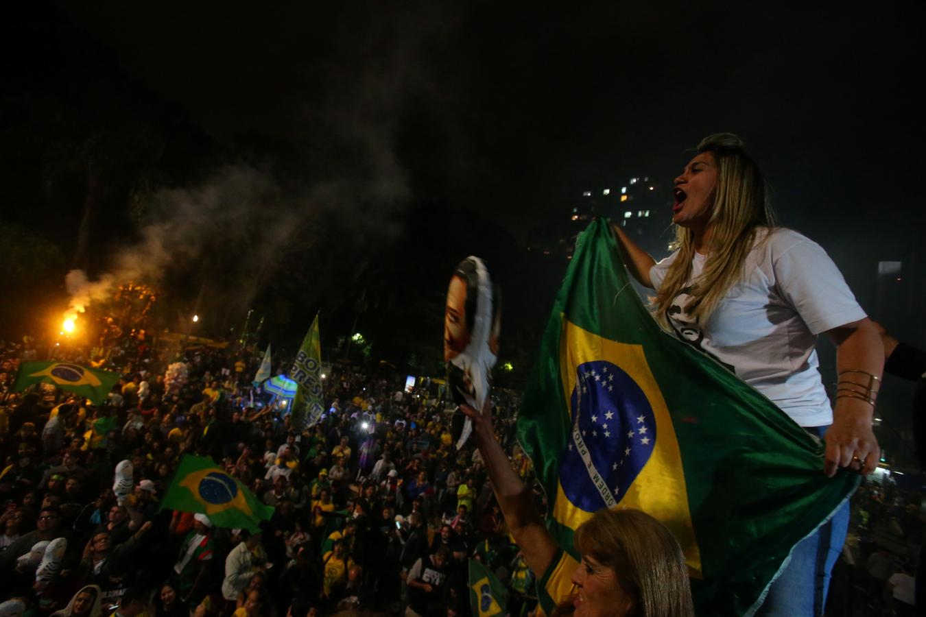 En imágenes: La celebración de la victoria electoral de Jail Bolsonaro en Brasil