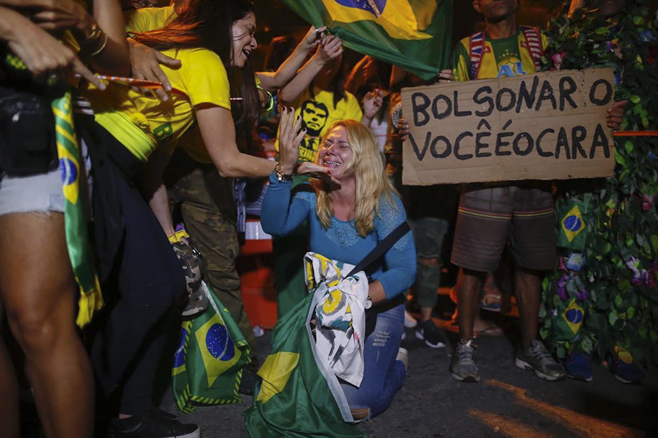 En imágenes: La celebración de la victoria electoral de Jail Bolsonaro en Brasil