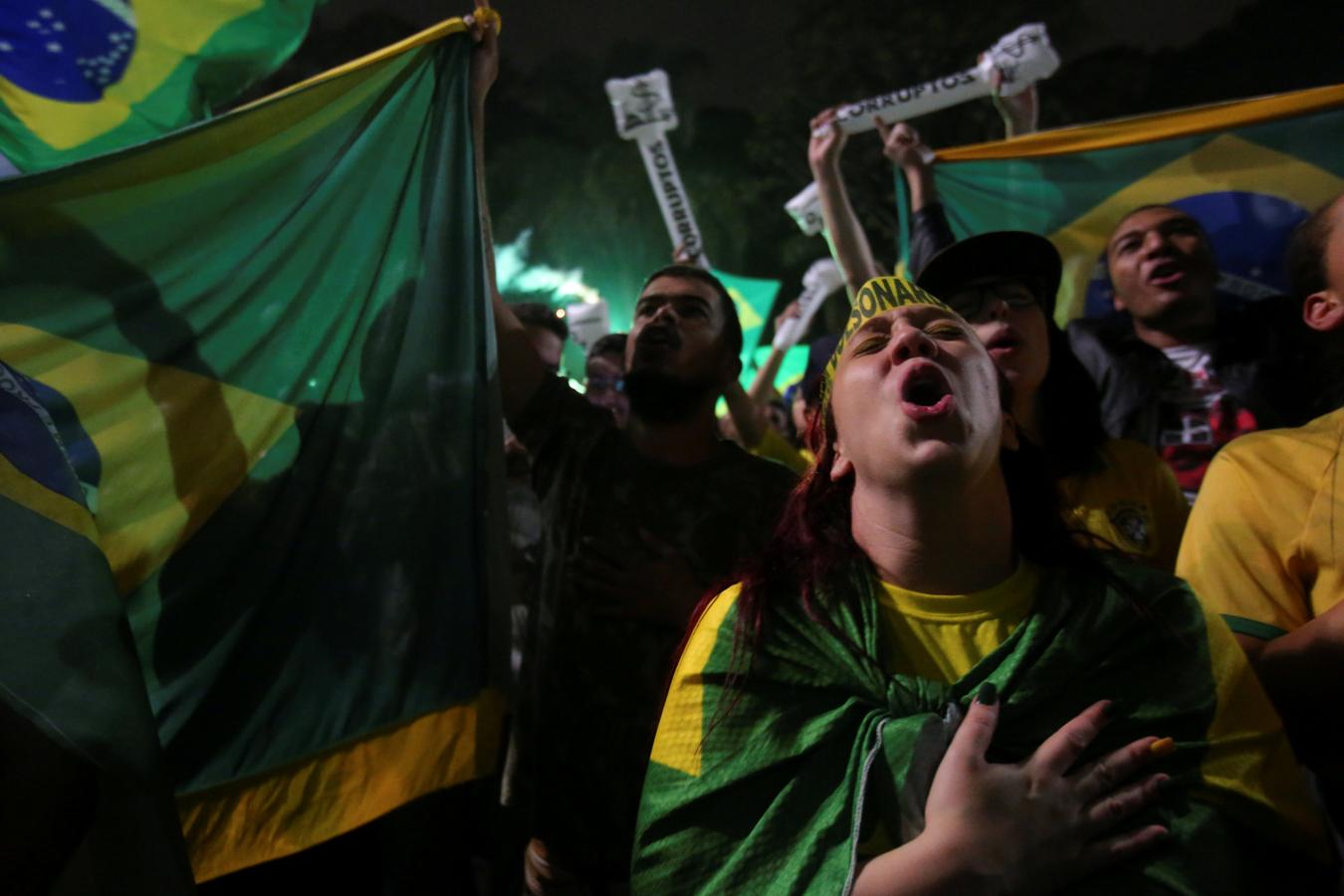 En imágenes: La celebración de la victoria electoral de Jail Bolsonaro en Brasil