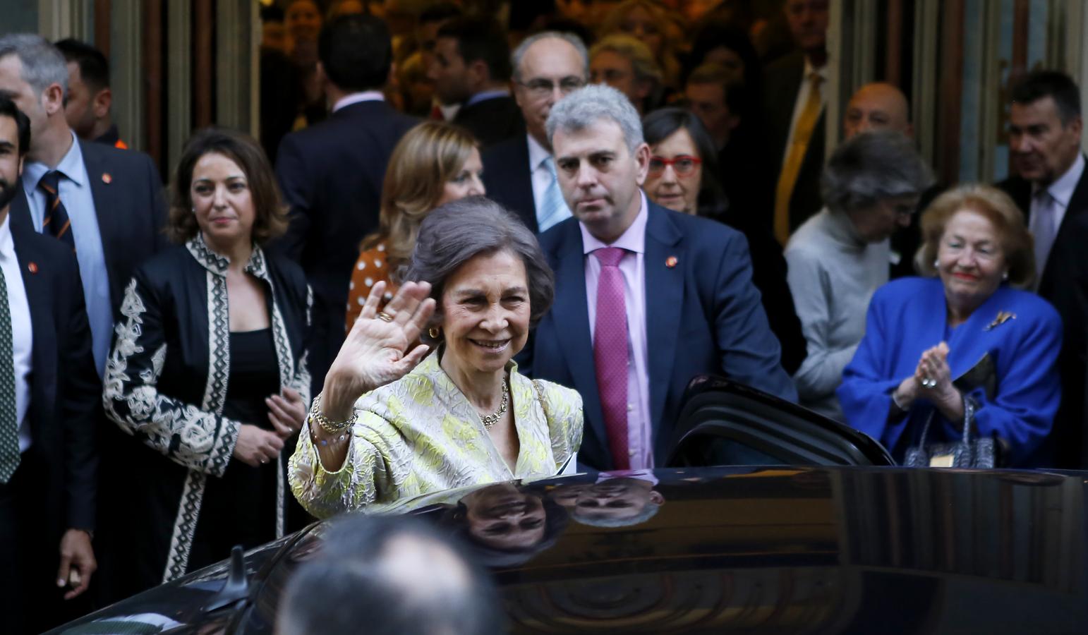 Doña Sofía asiste a un concierto de ciudades Patrimonio de la Humanidad en el teatro Góngora.. 