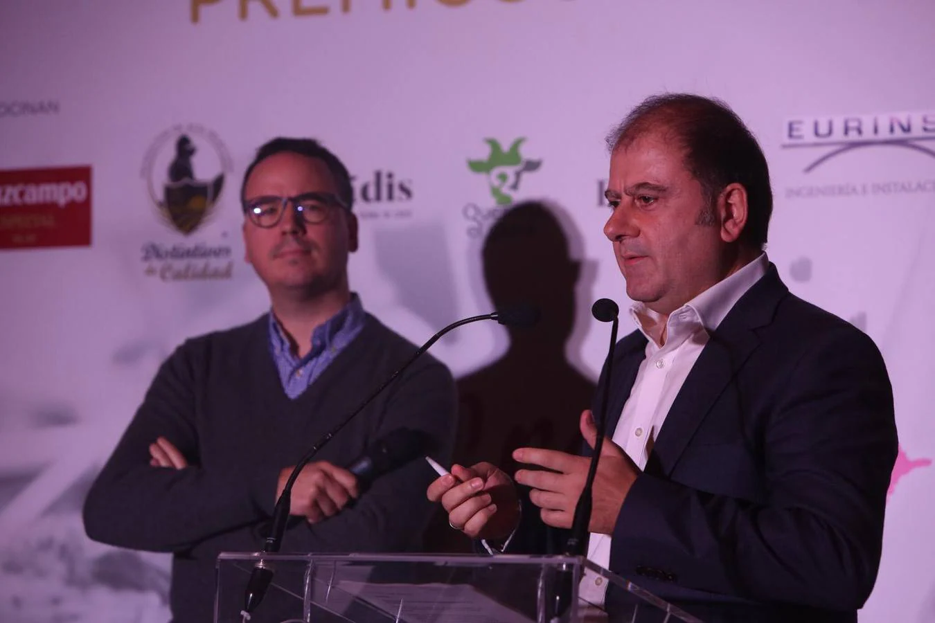 Benjamín Lana, presidente de la división de Gastronomía de Vocento y vicepresidente de Madrid Fusión, y Paco Morales, Chef y propietario del restaurante Noor de Córdoba. 