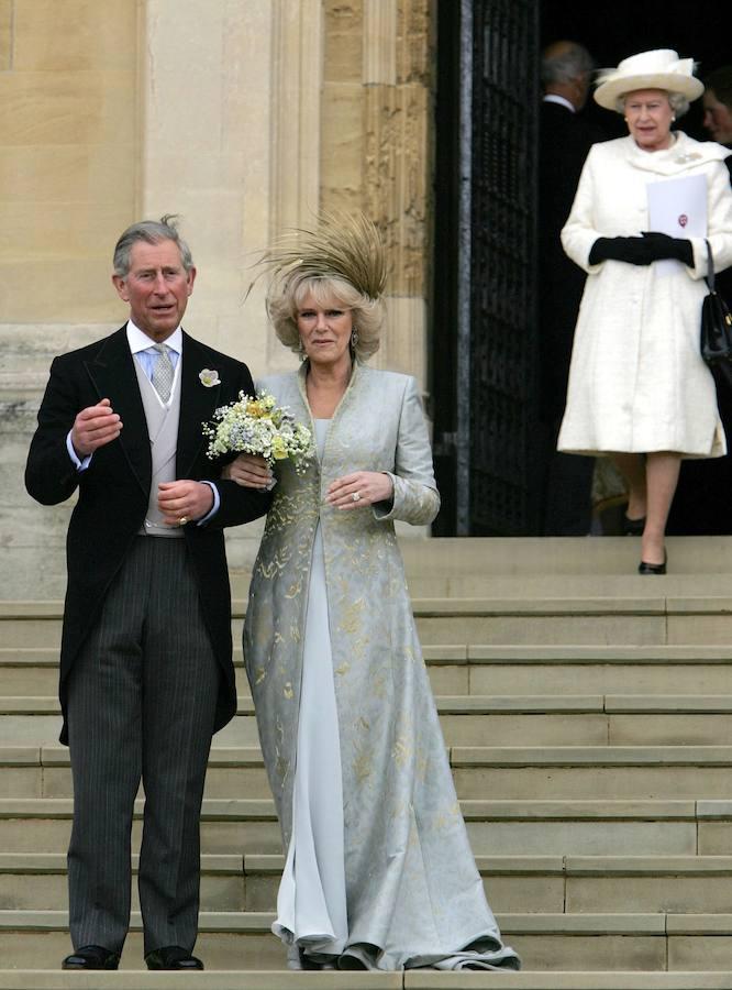En su boda con Camilla, duquesa de Cornualles. 