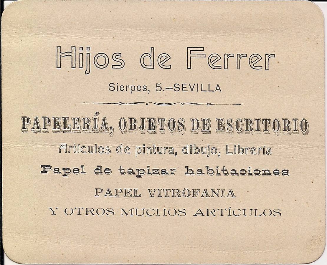 Tarjeta de visita de 1915. 