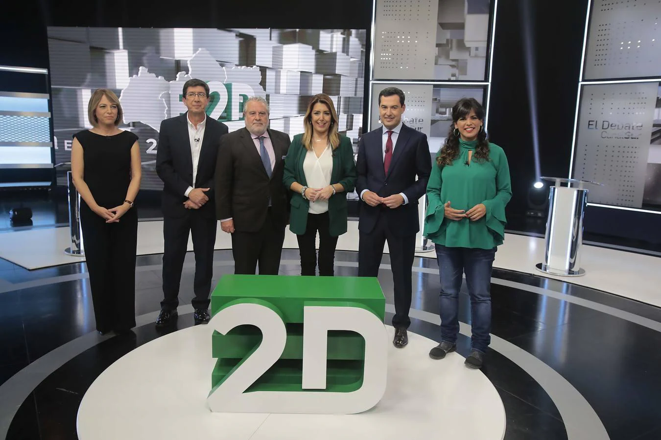 Debate de las elecciones andaluzas: Susana Díaz, Juanma Moreno, Teresa Rodríguez y Juan Marín se miden en Canal Sur