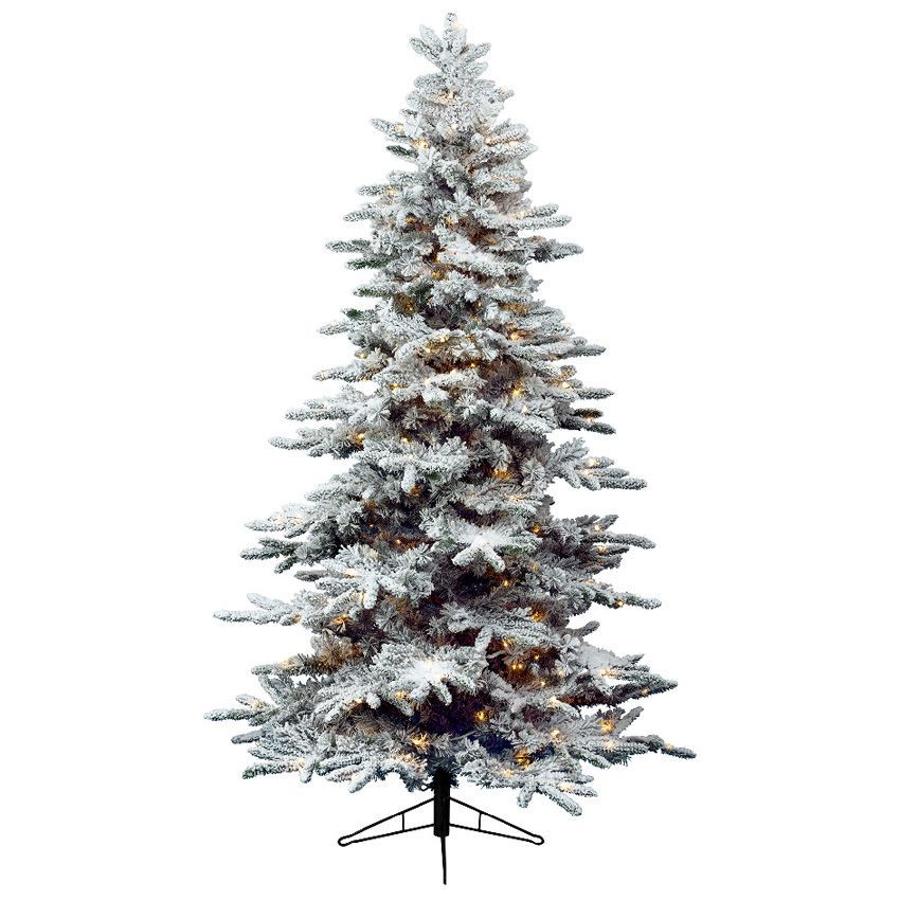 Árbol artificial de Navidad con luces y en color verde nevado, con una altura de 180 cm: 149 euros en Eminza.