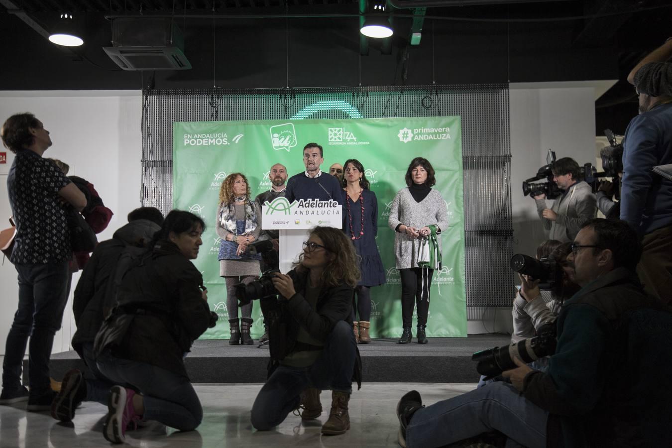 En imágenes, la resignación de Adelante Andalucía tras caer a la cuarta plaza en las elecciones andaluzas