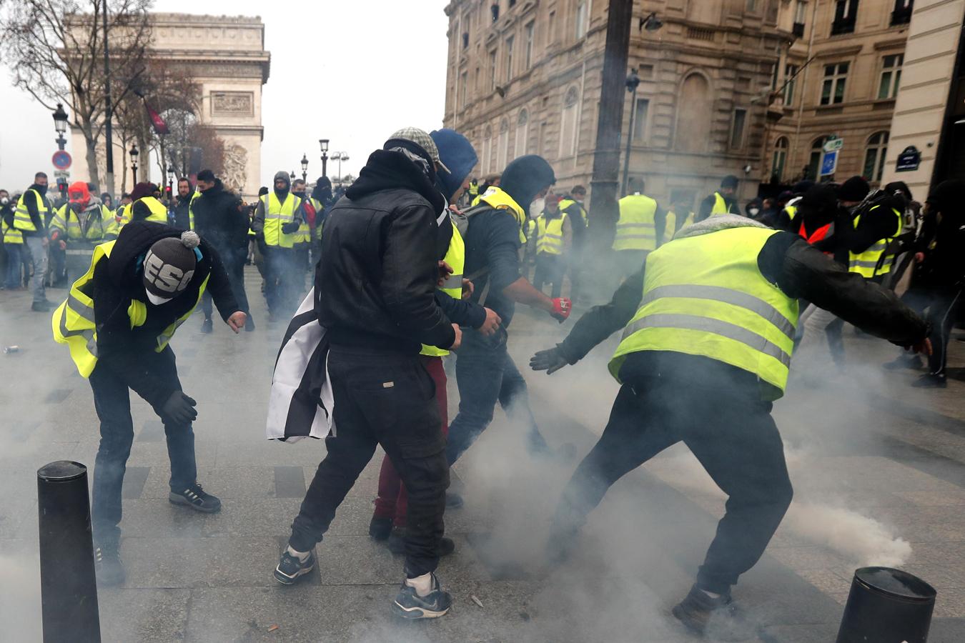 La manifestación de los chalecos amarillos, en imágenes