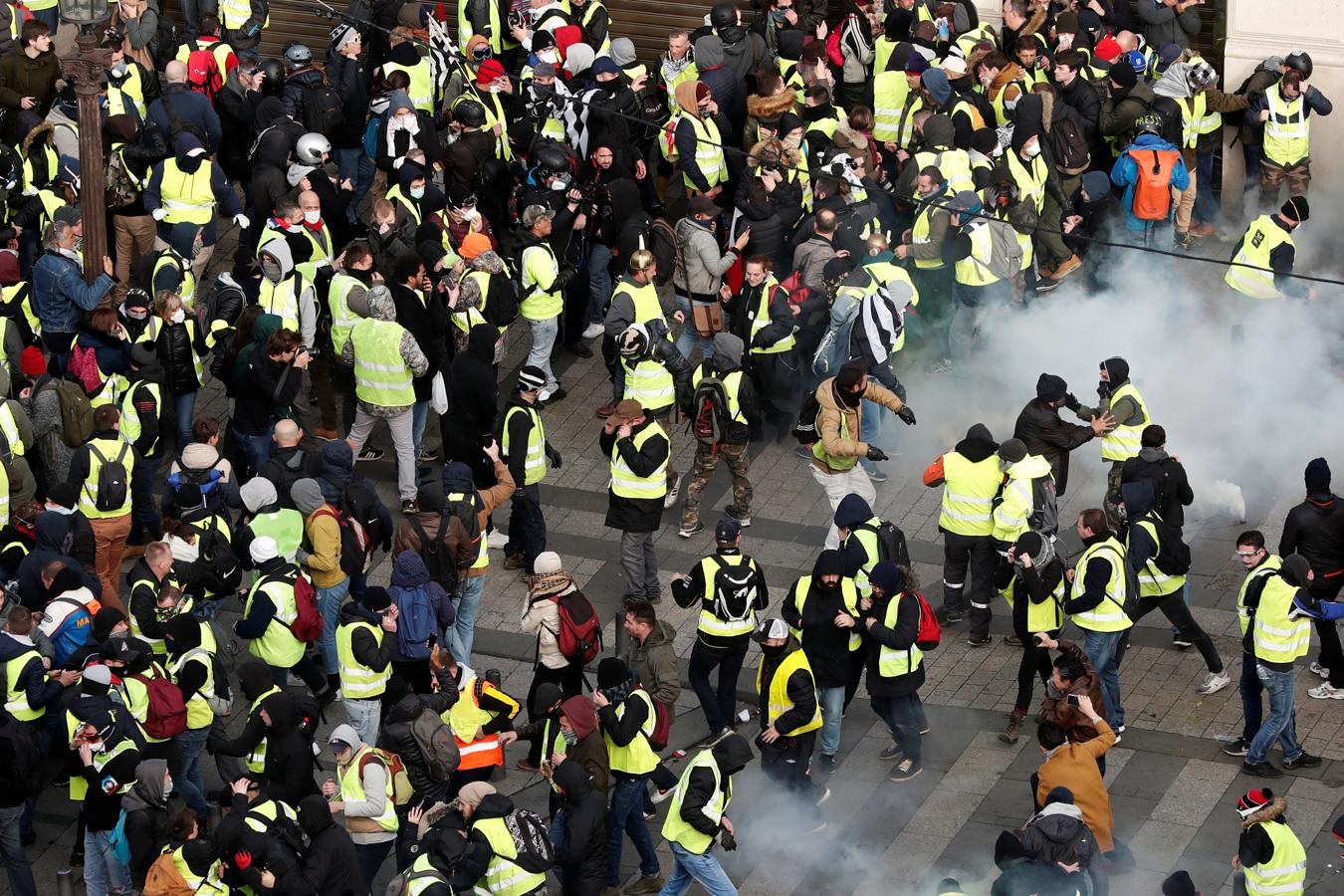 La manifestación de los chalecos amarillos, en imágenes