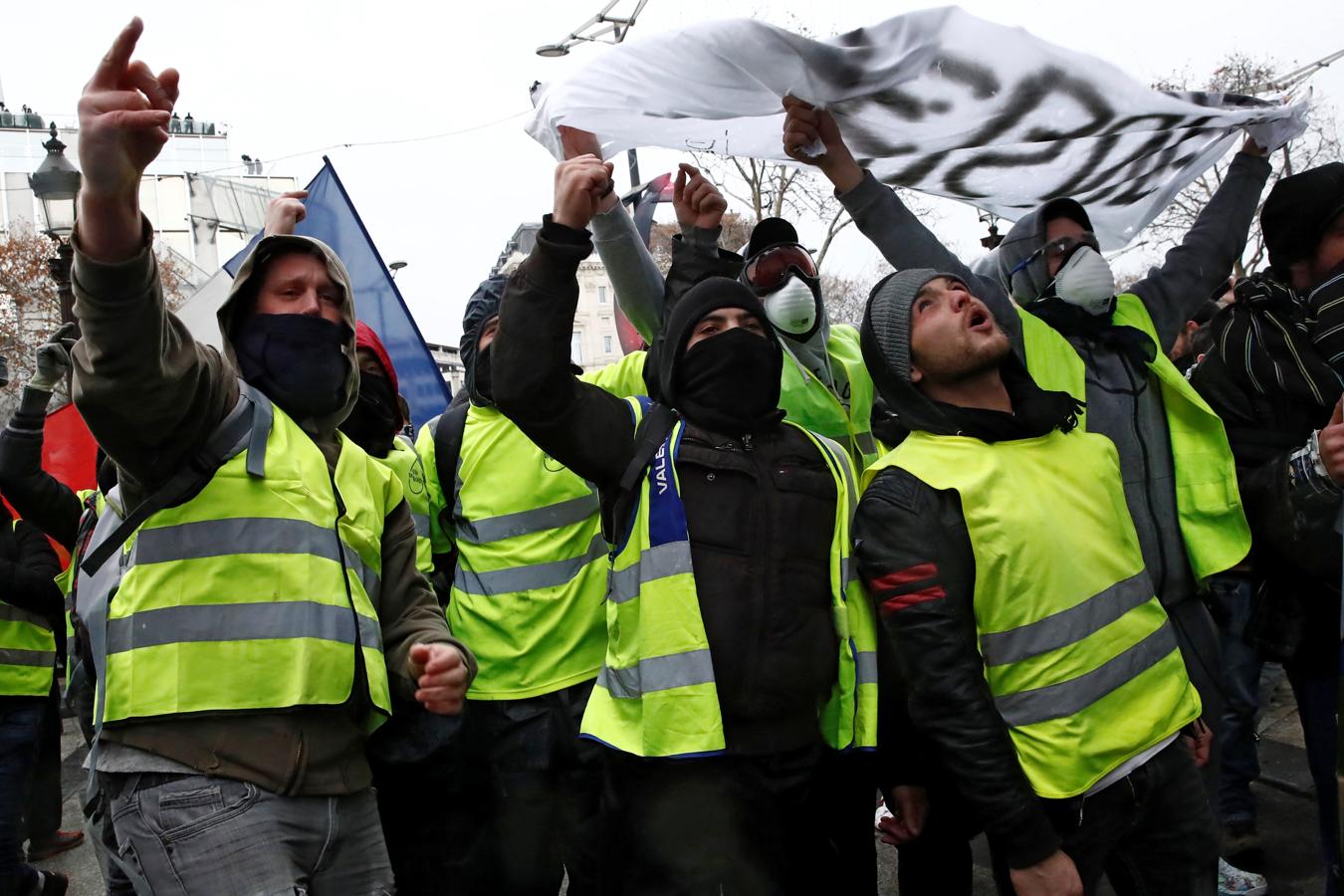 La manifestación de los chalecos amarillos, en imágenes