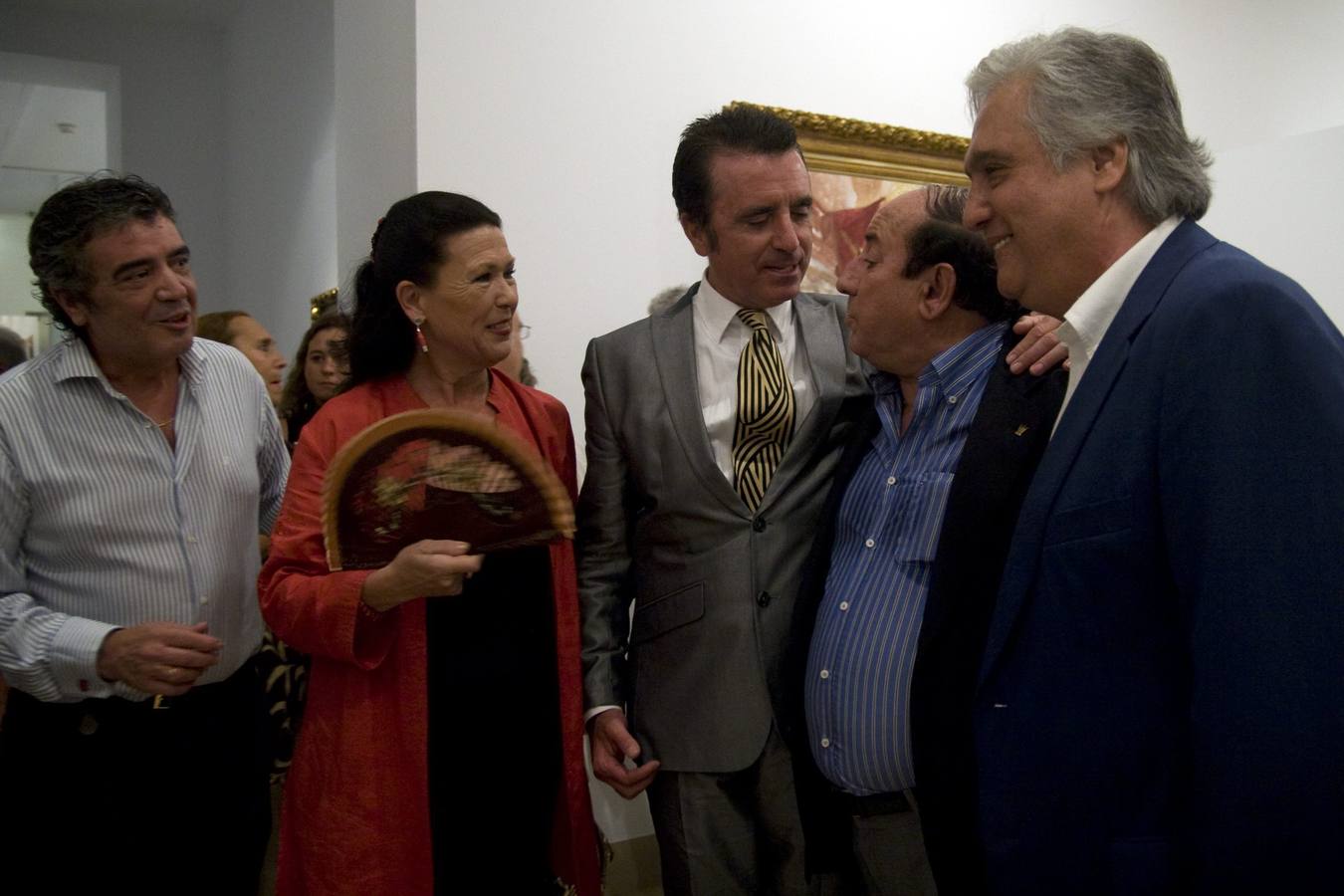 Chiquetete en una exposición junto al extorero José Ortega Cano en 2009