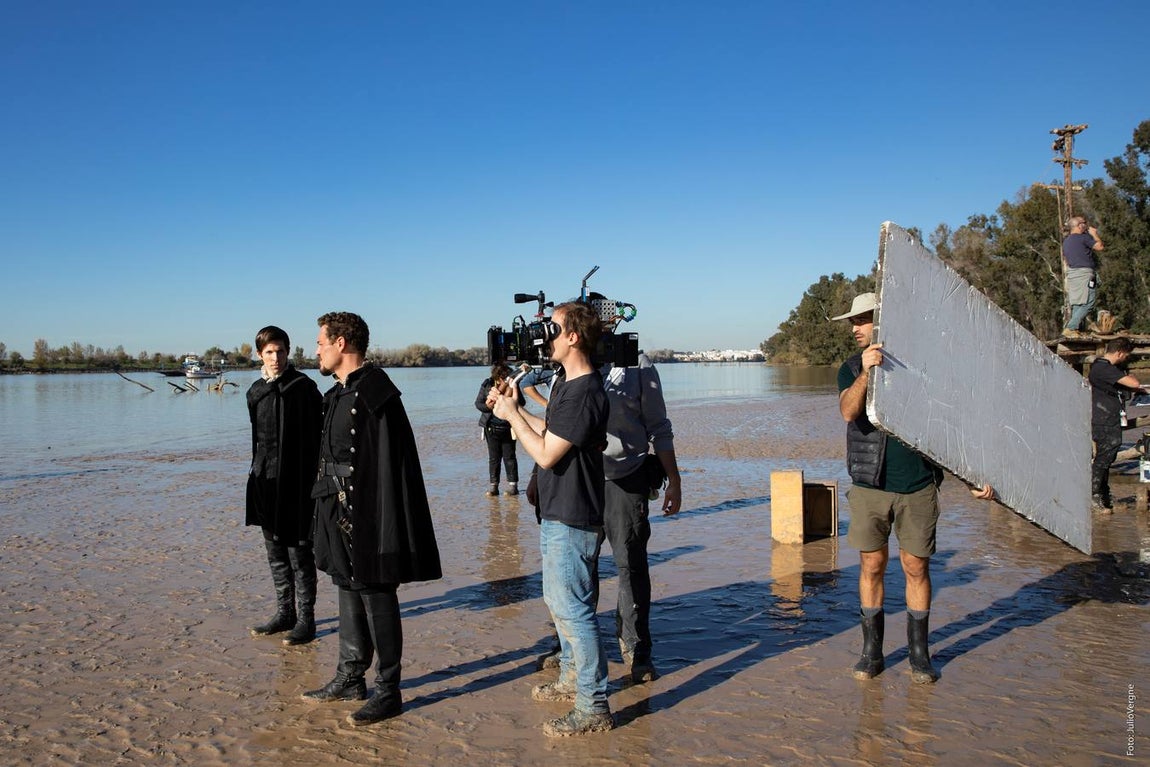 Rodaje de una de las escenas en La Isleta. 