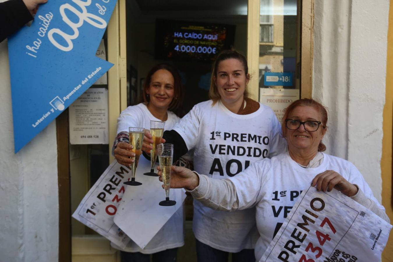 La alegría de la Lotería de Navidad en la provincia de Cádiz