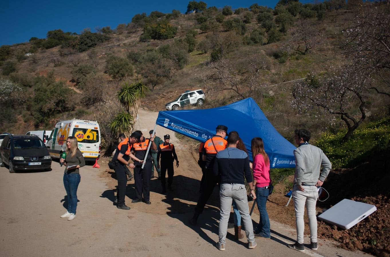 Rescate de un niño de 2 años que cayó a un pozo en la localidad malagueña de Totalán