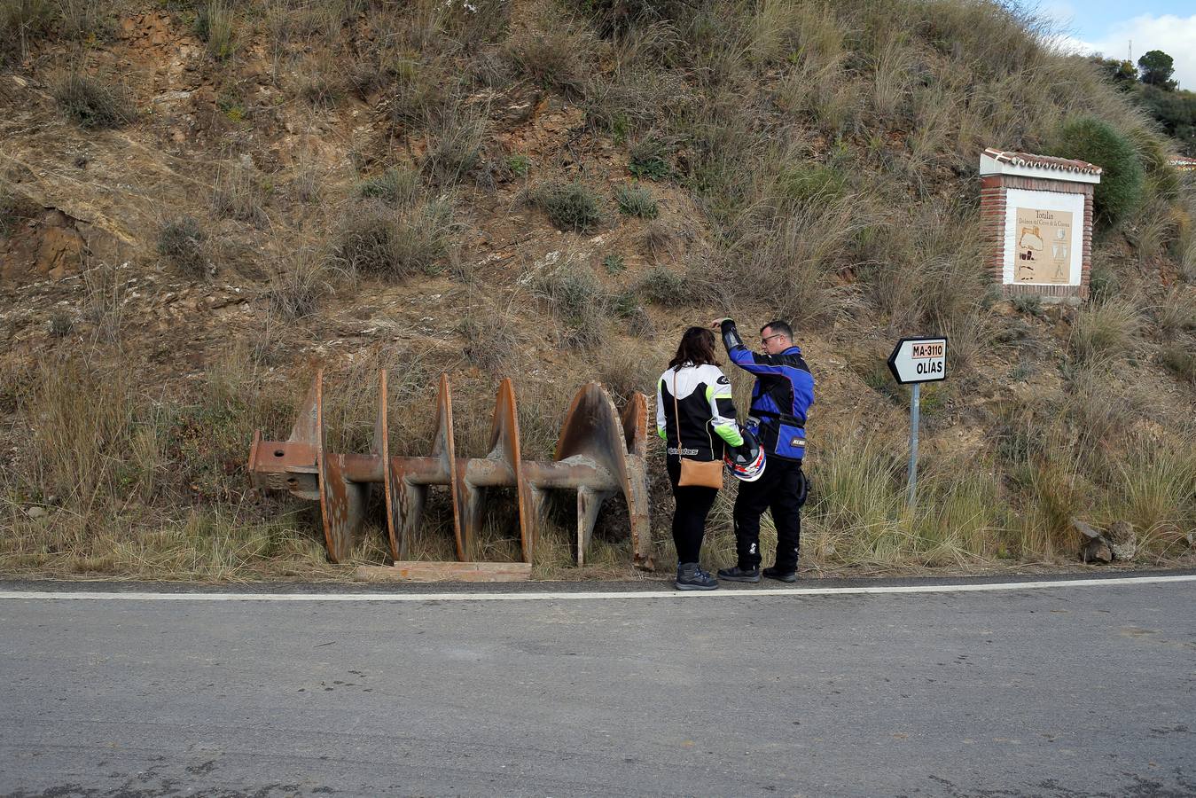 Una de las piezas de la taladradora utilizada para cavar el pozo paralelo. 