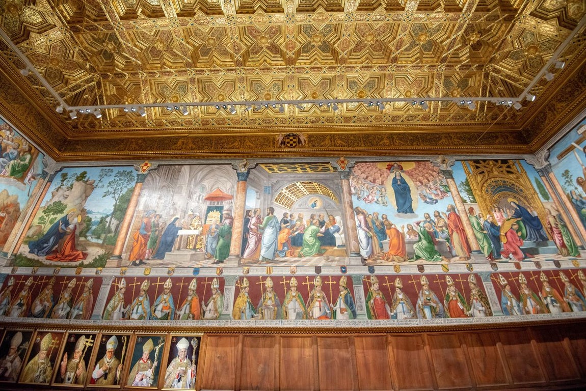 Impresionantes imágenes de la restauración de la Sala Capitular de la catedral