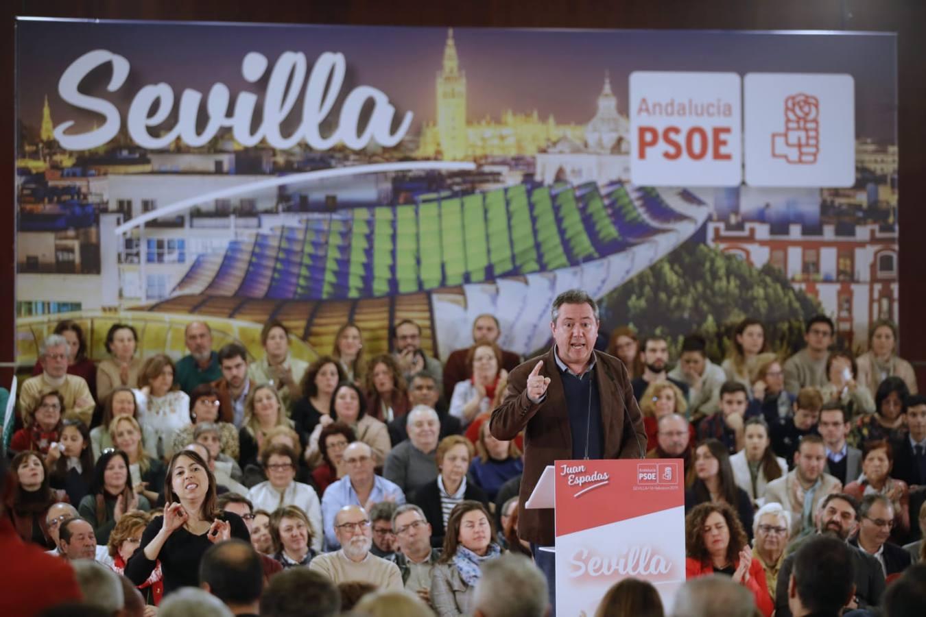 Sánchez y Díaz apoyan a Espadas en su presentación como candidato a la Alcaldía de Sevilla