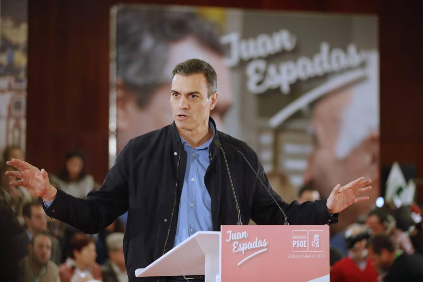 Sánchez y Díaz apoyan a Espadas en su presentación como candidato a la Alcaldía de Sevilla