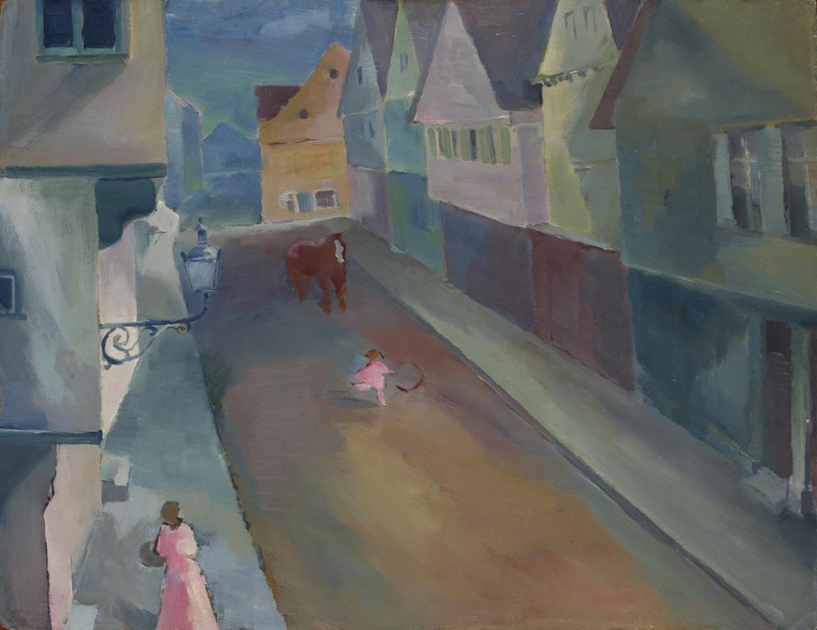 Wassily Kandinsky, Una calle de Murnau, circa 1908, óleo sobre tablero, 57,7 x 75 cm. 