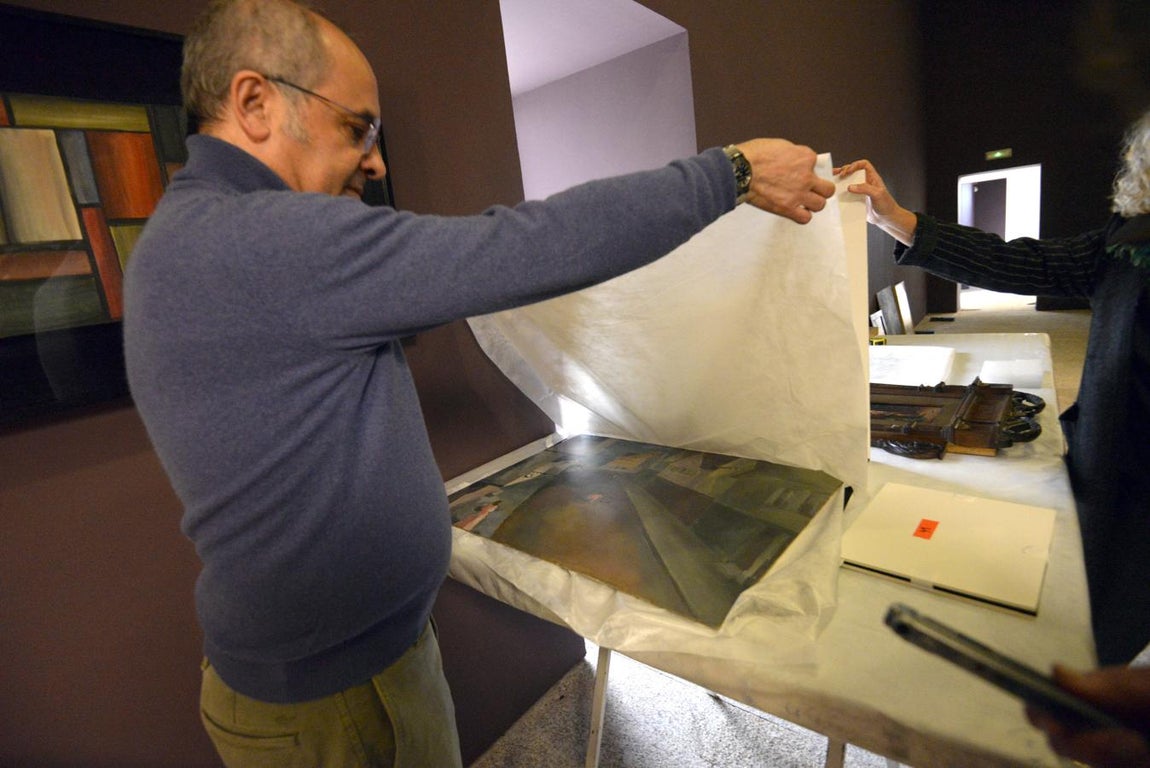 Llegan las primeras obras al Museo de Santa Fe de Toledo