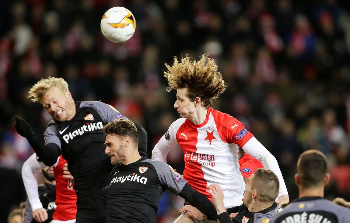 Las mejores imágenes del Slavia - Sevilla FC (4-3)