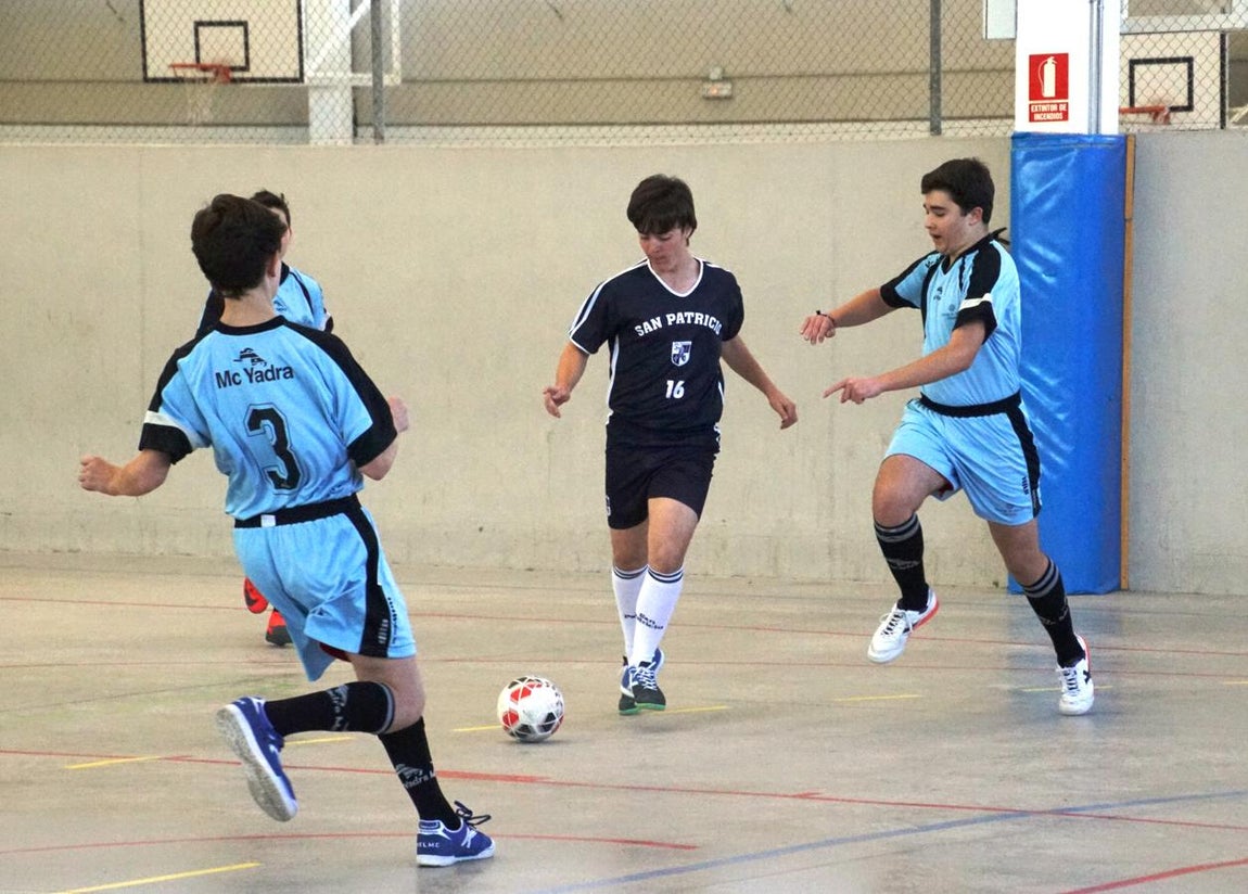 Las mejores imágenes del encuentro de fútsal entre el Fray Luis León A y el San Patricio Soto A. 