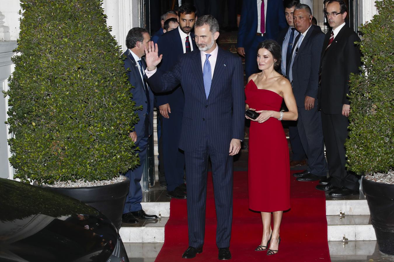 Recepción. Los Reyes ofrecieron una recepción en honor a los Macri.