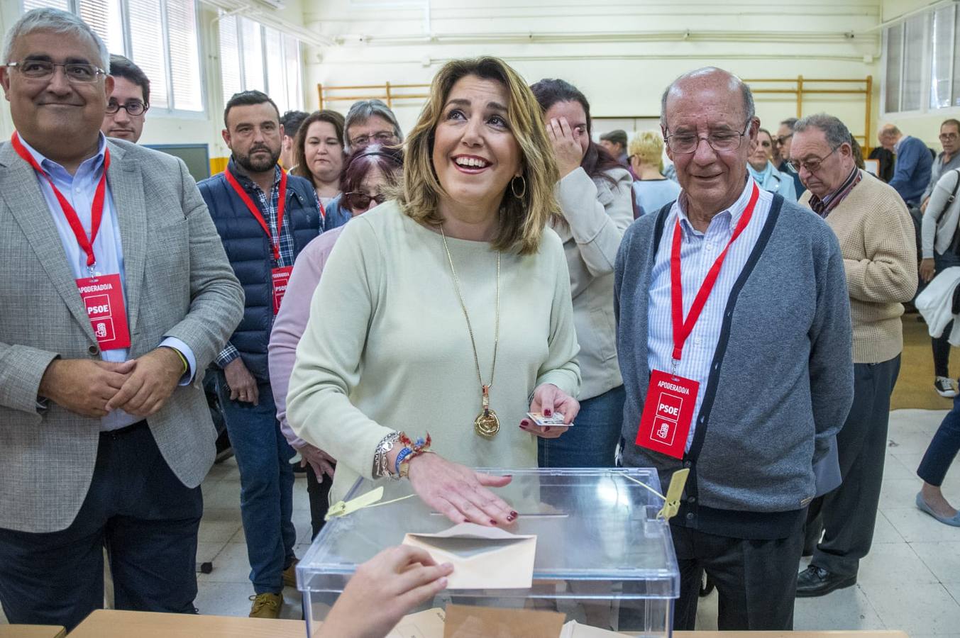 Los candidatos a las Cortes Generales ejercen su voto en Andalucía para las elecciones generales de 2019