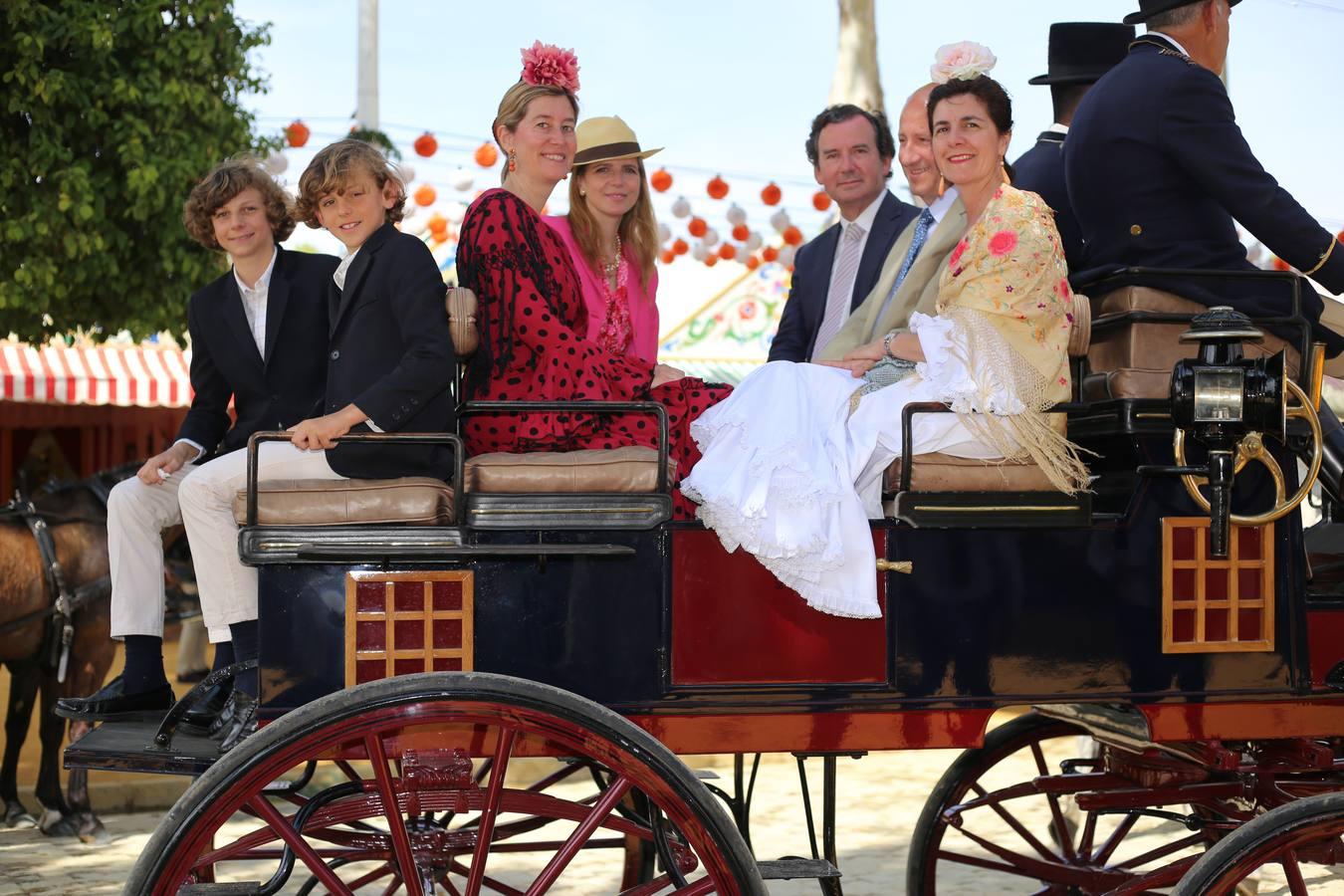 Antonio y Joaquín Troncoso, Pilar Osborne, Cristina Muñoz, Antonio Troncoso, Gregorio Martín y Marta Puch