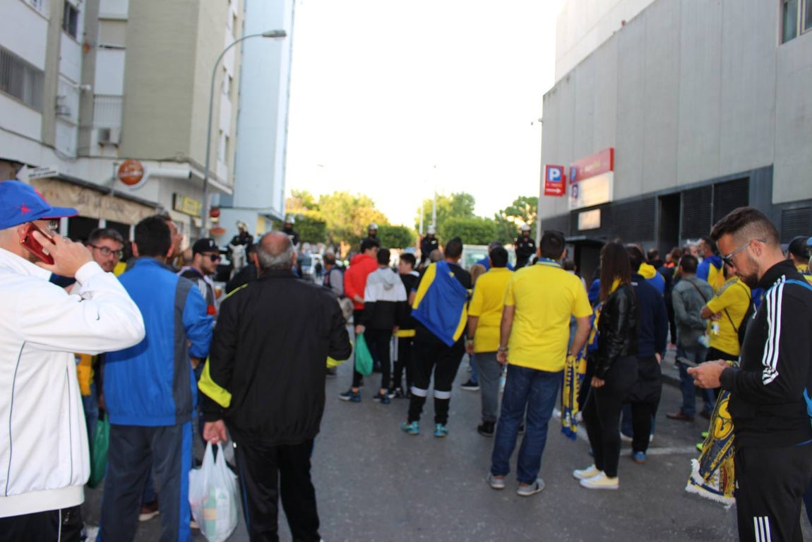 Dispositivo policial del Cádiz-Málaga. Partido de alto riesgo en Carranza