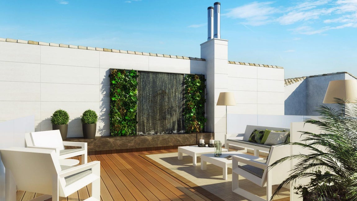 Fernándo VI: 2.615.000 €. El distrito de Justicia, en donde se encuentra el icónico barrio de Chueca, es el más exclusivo de la capital. Aquí se encuentran los imuebles más caros y la escasez de pisos aquí incrementa su valor. El triángulo de lujo está entre la plaza de Santa Bárbara, la calle Fernándo VI y Bárbara de Braganza. Este ático dúplex se encuentra en una ubicación privilegiada