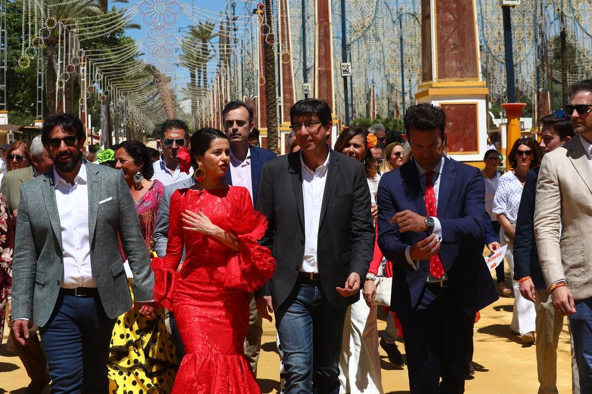 FOTOS: Inés Arrimadas, Juan Marín y Carlos Pérez en la Feria de Jerez