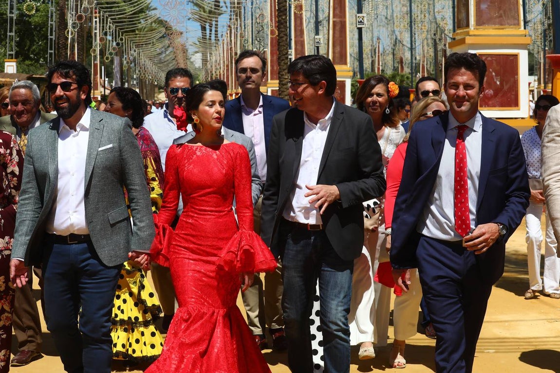 FOTOS: Inés Arrimadas, Juan Marín y Carlos Pérez en la Feria de Jerez