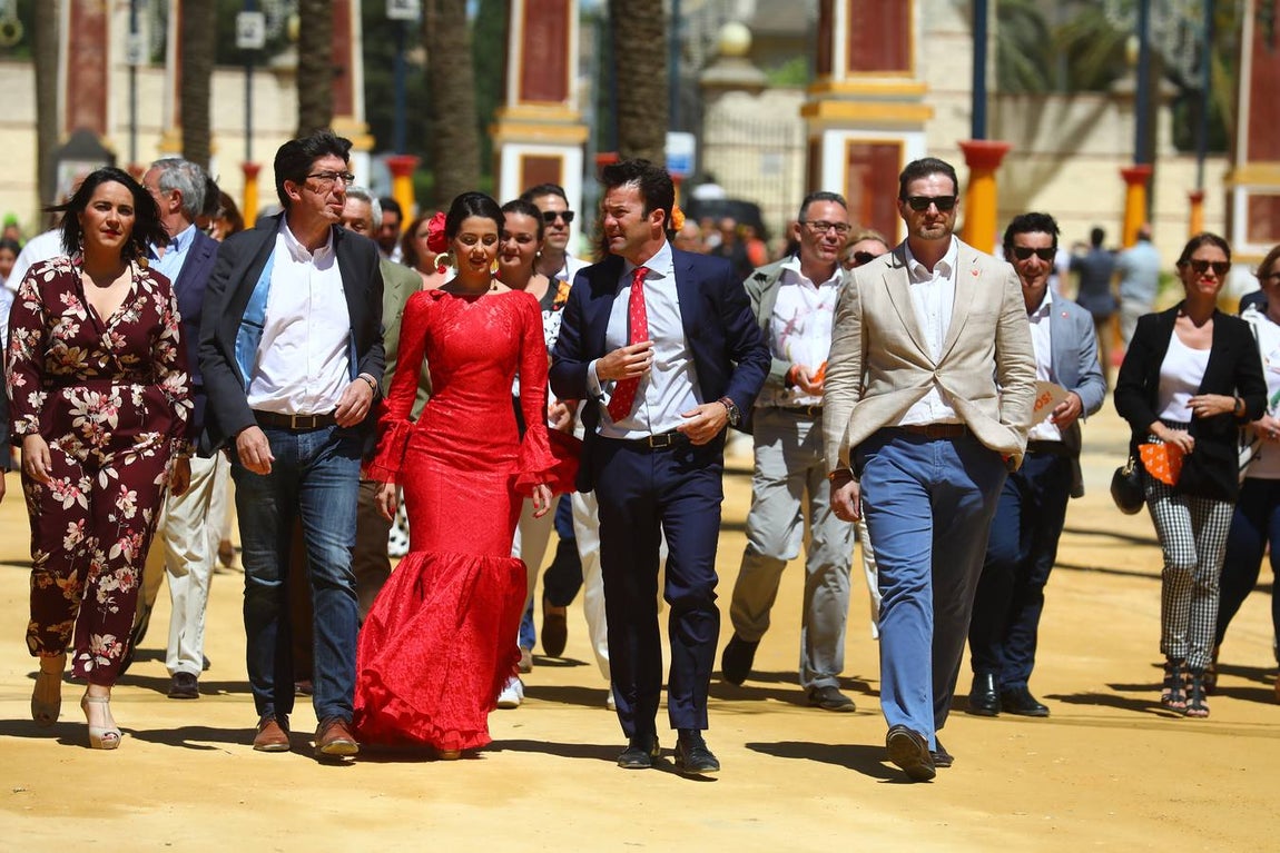 FOTOS: Inés Arrimadas, Juan Marín y Carlos Pérez en la Feria de Jerez