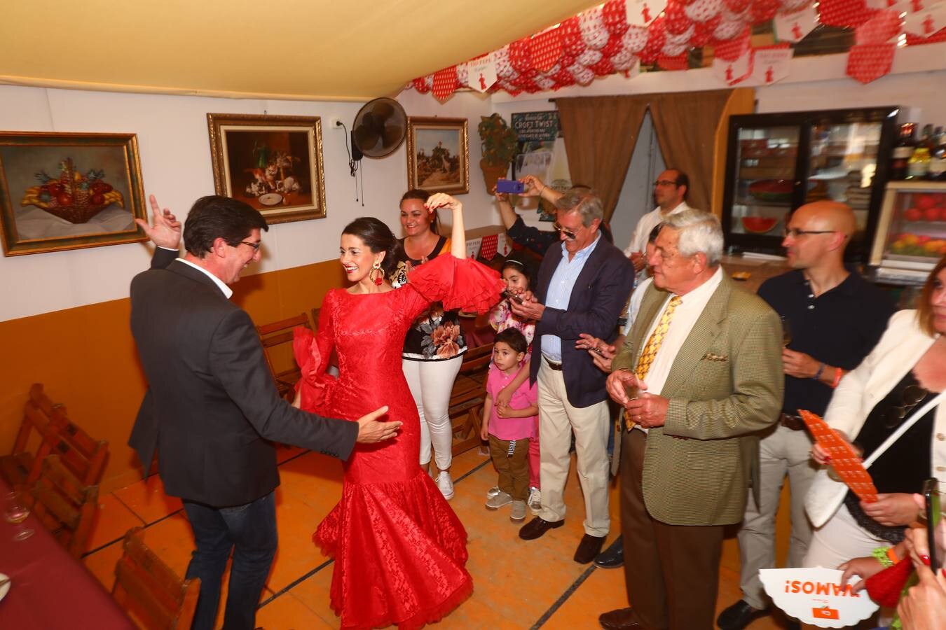 FOTOS: Inés Arrimadas, Juan Marín y Carlos Pérez en la Feria de Jerez