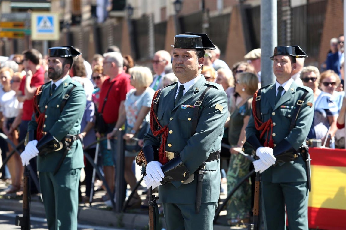 Tres guardias civiles que participaron en la ceremonia