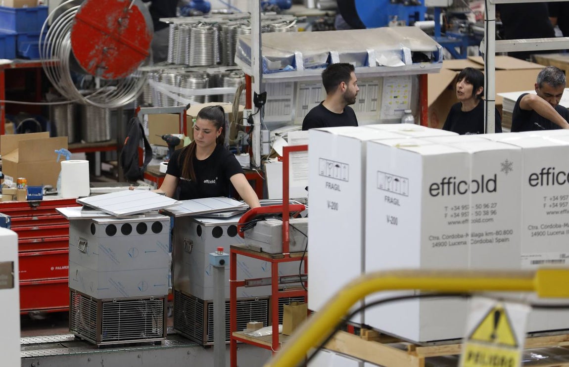 Una de las fases de montaje de Efficold.