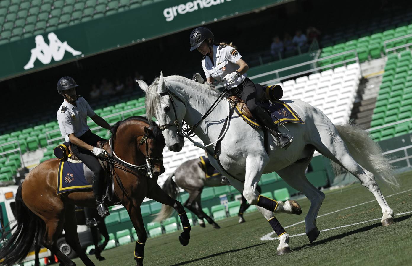 Exhibición de la Policía Nacional en el Benito Villamarín