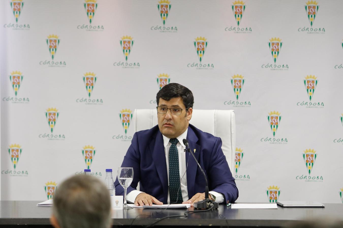 La intervención del presidente del Córdoba CF, en imágenes