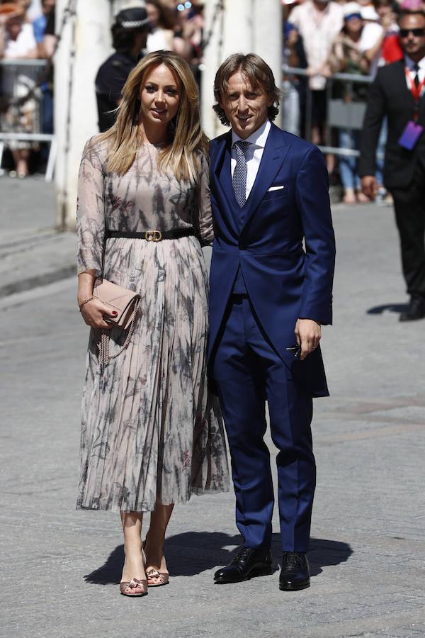 El jugador Luka Modric y su mujer Vanja Bosnic. 