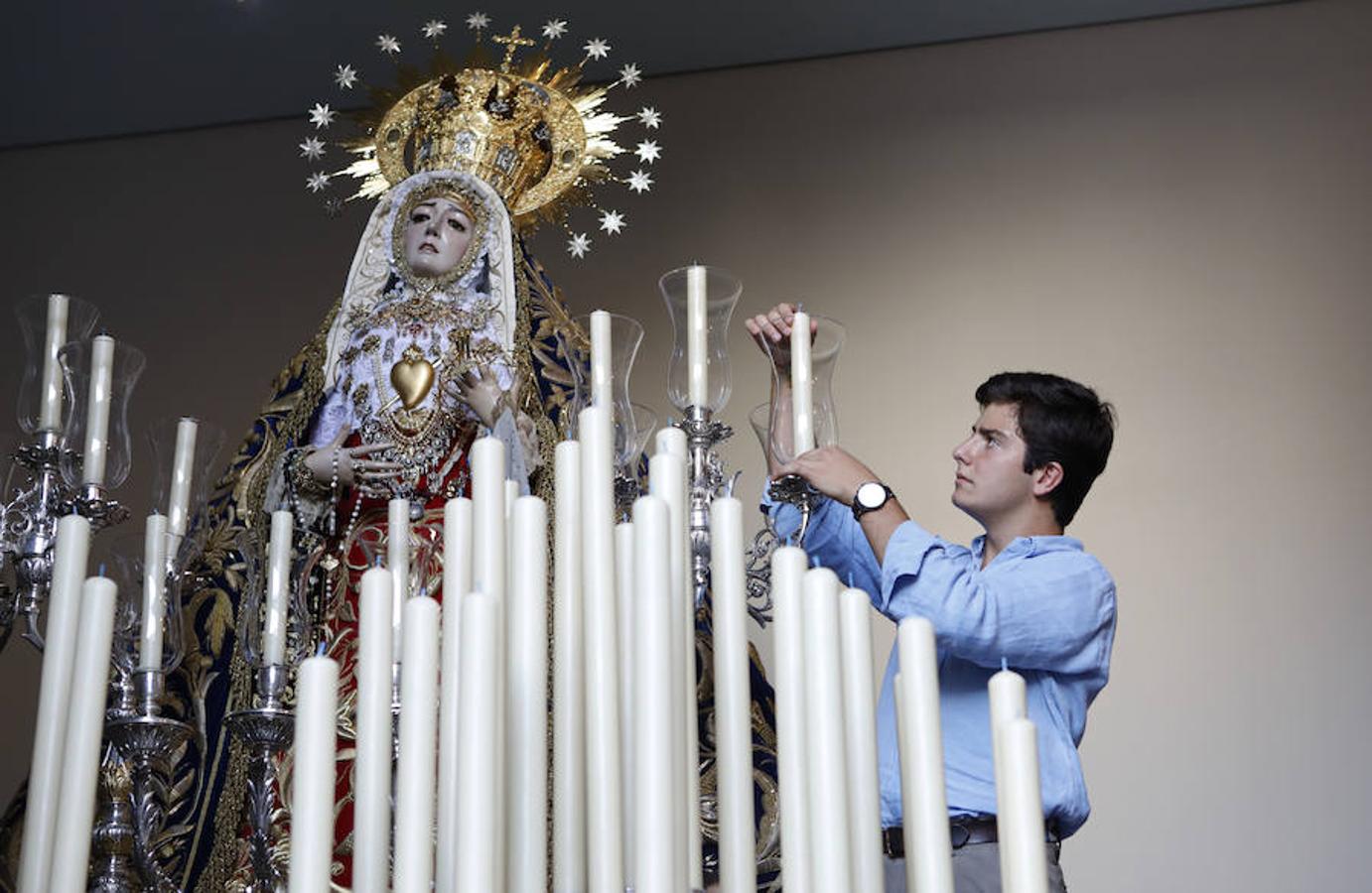 En imágenes, los preparativos de la procesión por el Año Jubilar del Sagrado Corazón