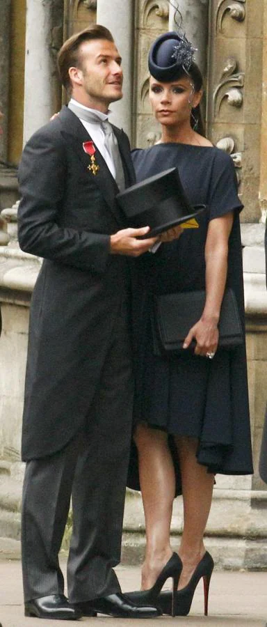 David y Victoria Beckam. En 2011, en la boda del Príncipe Guillermo y Catalina de Cambridge.