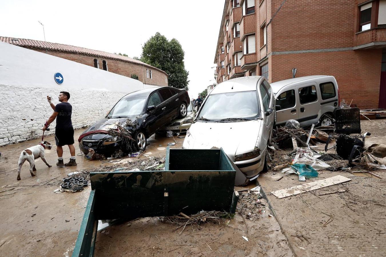 El día después de las inundaciones de Tafalla, en imágenes