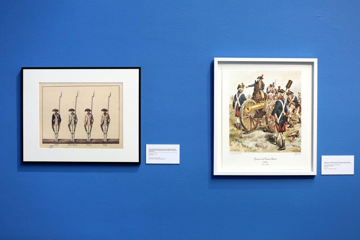 La exposición «La batalla por la independencia: la contribución del Ejército Español al nacimiento de los Estados Unidos», en imágenes