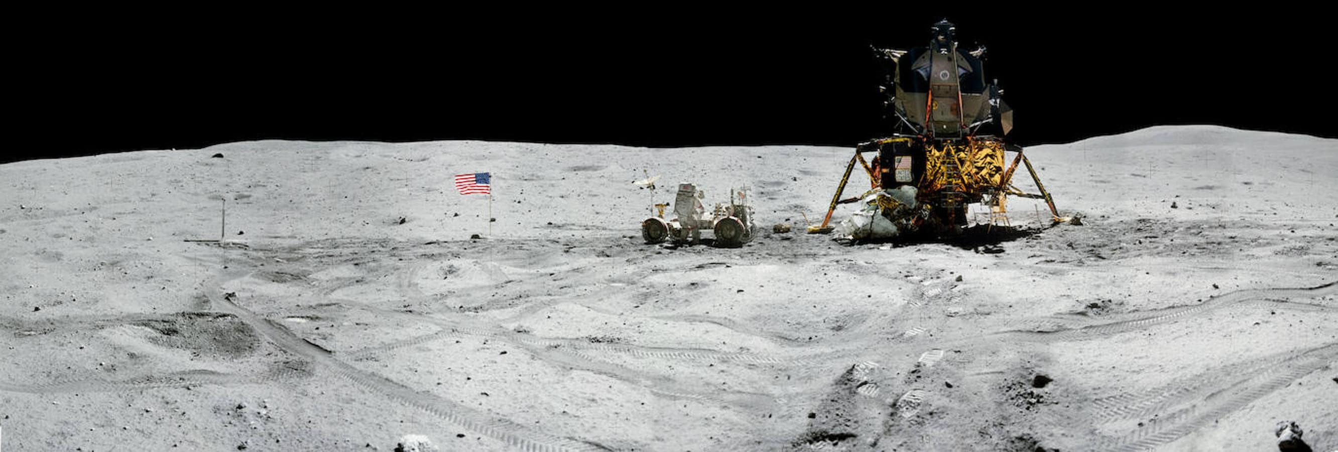 Impresionantes imágenes de la Luna tomadas durante todas las expediciones del Apolo