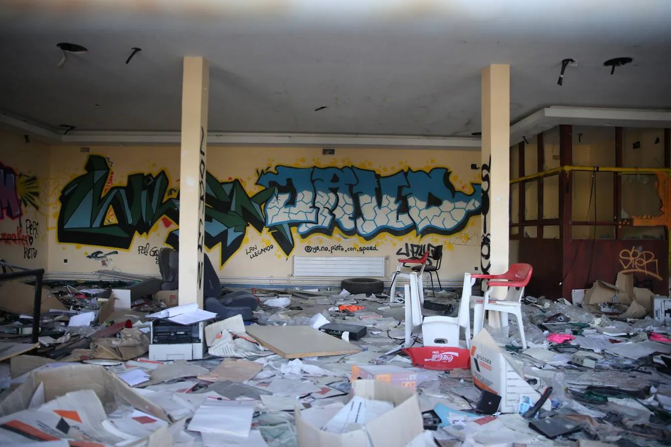 3. Estado del interior del albergue Álvaro Iglesias vandalizado