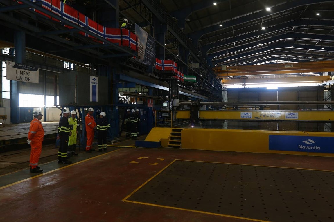 FOTOS: Corte de chapa en Navantia para Equinor Energy