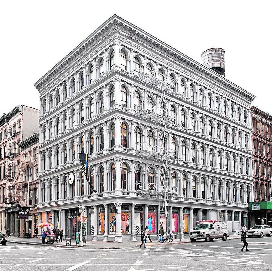 Edificio Haughwout: 133 millones de €. Edificio de cinco plantas situado en el 490 Broadway, en el Soho neoyorquino
