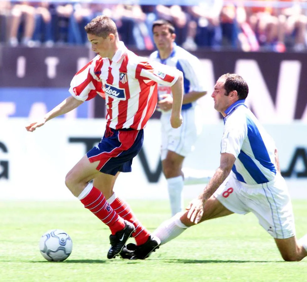 Debut en el Atlético con el Leganés en 2001. 