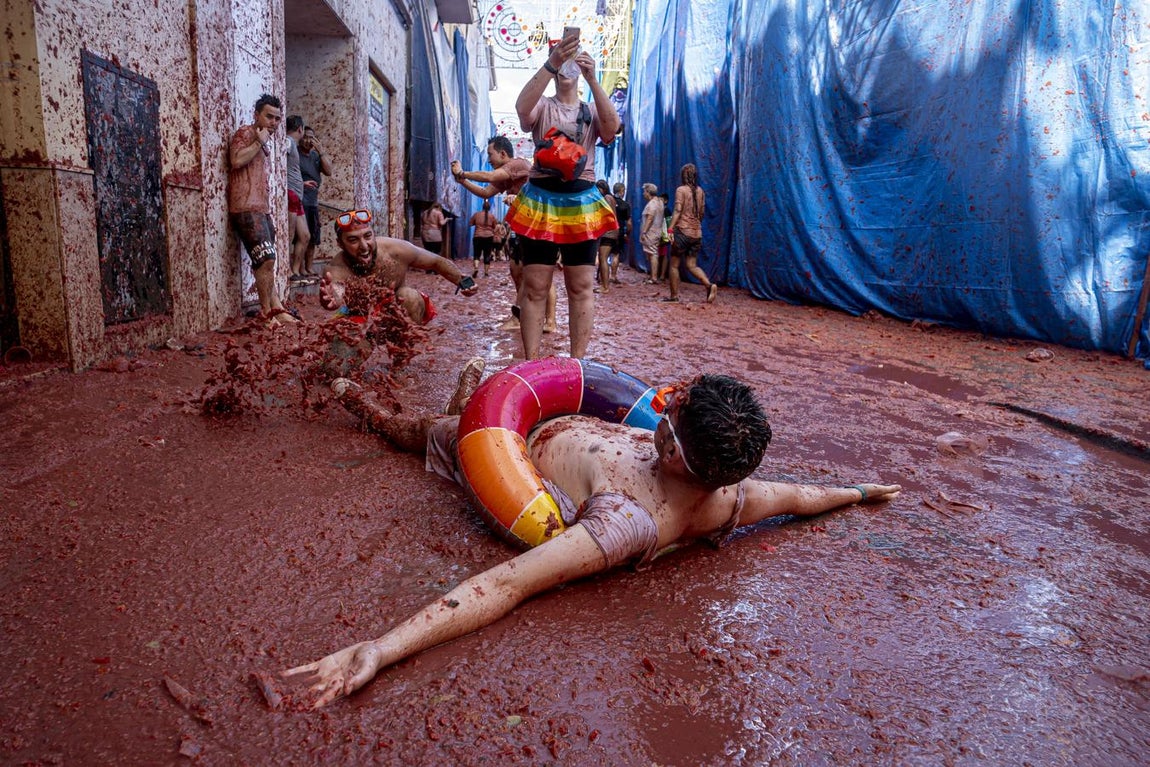 Las mejores imágenes de la Tomatina de Buñol 2019. 