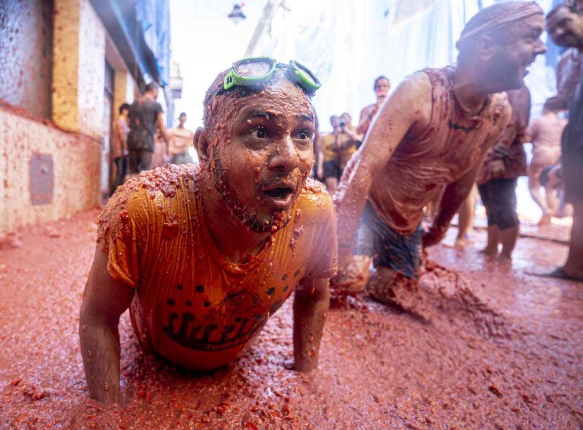 Las mejores imágenes de la Tomatina de Buñol 2019. 